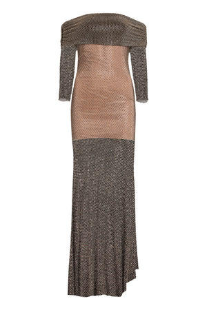 Rhinestone maxi dress-0